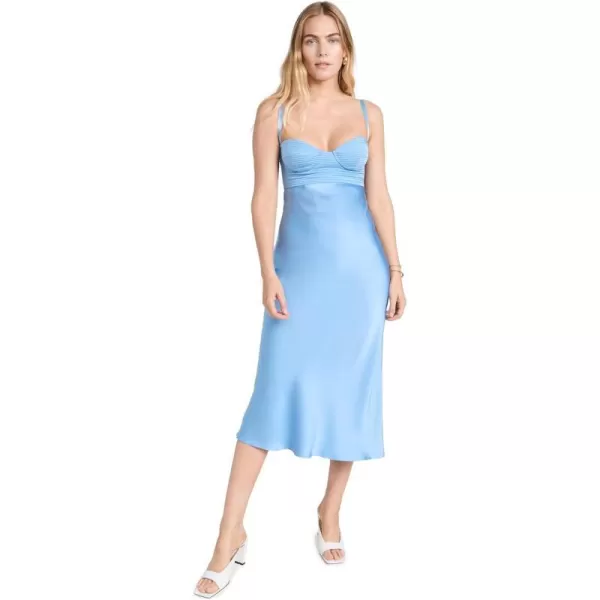 Anna October Womens Meg Midi DressSky Blue