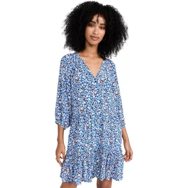 Apiece Apart Womens Mini Mitte DressPiet Floral Blue