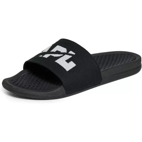 Athletic Propulsion Labs APL Mens Big Logo Techloom Slides SlipperBlackReflective Silver