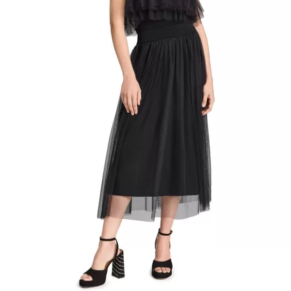 Autumn Cashmere Womens Gathered Skirt with TulleBlack