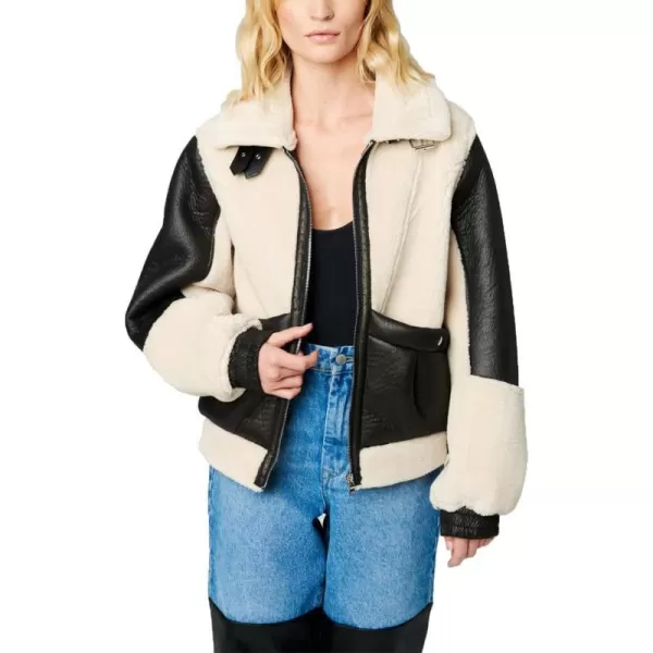 BLANKNYC Womens Bonded Moto JacketBlaze Out