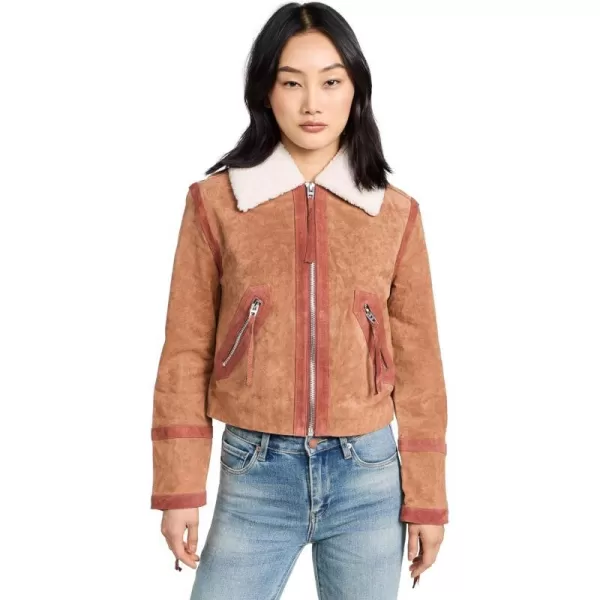 BLANKNYC Womens Caramel Sauce Leather JacketCaramel Sauce