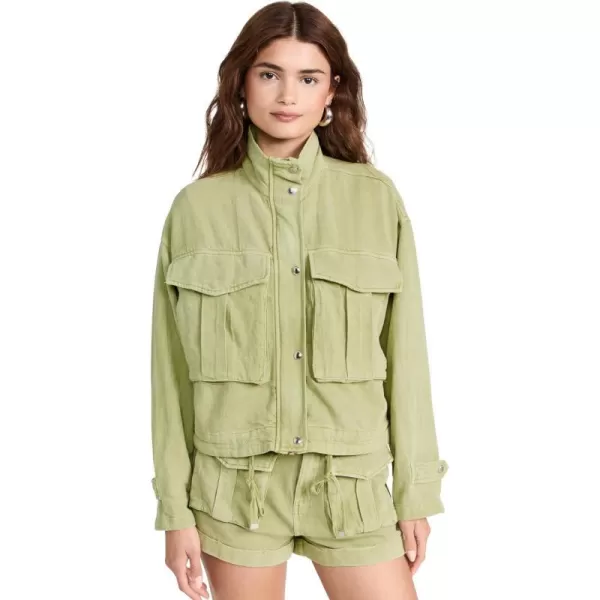 BLANKNYC Womens Green Light Utility JacketGreen Light