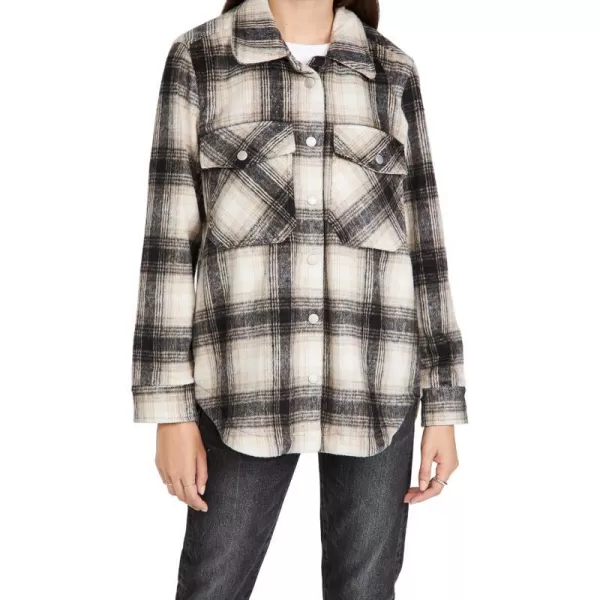 BLANKNYC Womens Luxury Clothing Plaid Shirt Jacket Stylish Shacket amp Trendy Coat Cabin Fever LargeChecked Out