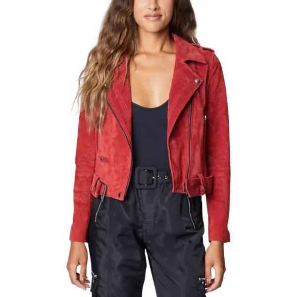 BLANKNYC womens Luxury Clothing Cropped Suede Leather Motorcycle Jackets Comfortable amp Stylish CoatsStolen Kiss