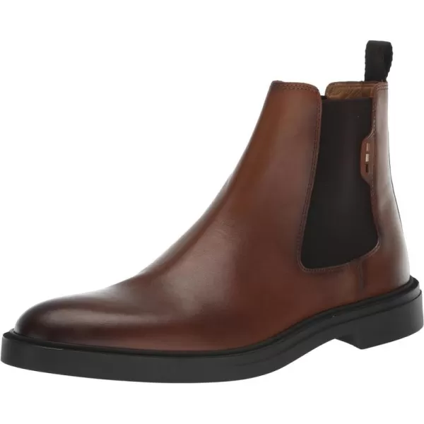 BOSS Hugo Boss Mens Calev Leather Chelsea BootNatural Medium Brown