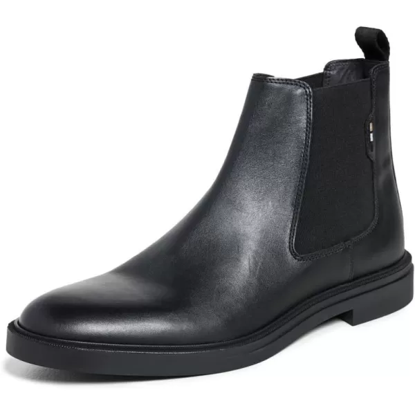 BOSS Hugo Boss Mens Calev Leather Chelsea BootStormy Black