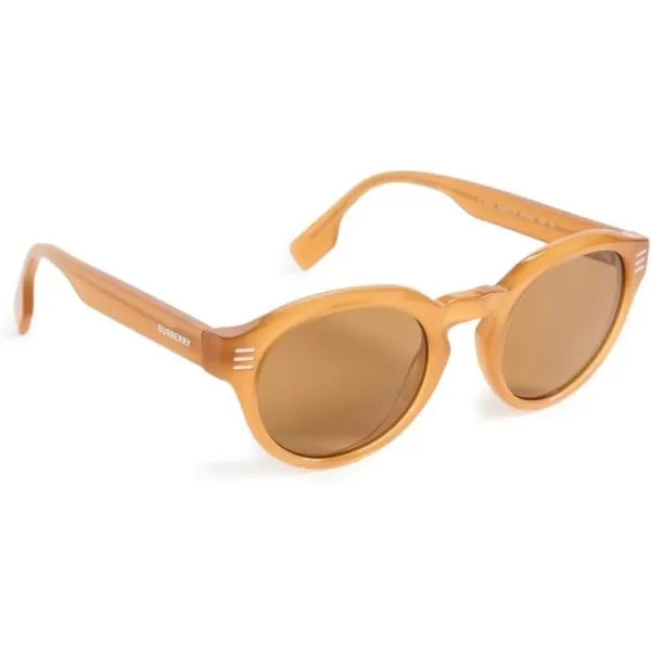 BURBERRY Round Acetate SunglassesOpal Brown Bronze