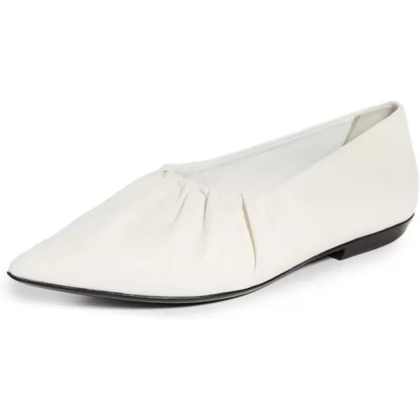 BY FAR Womens Regina White Nappa Leather FlatsWhite