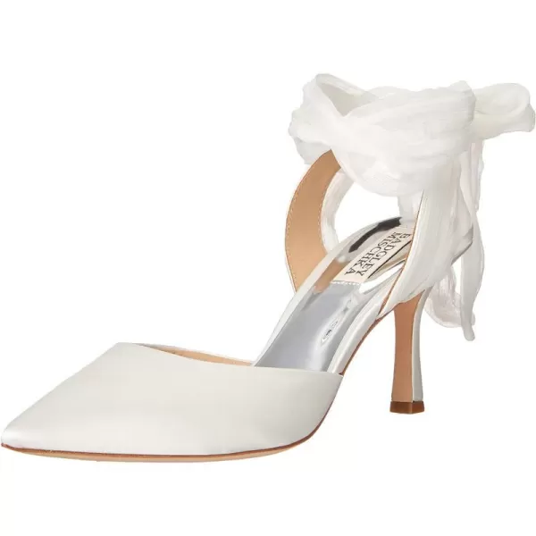 Badgley Mischka Womens Blaze PumpWhite Satin