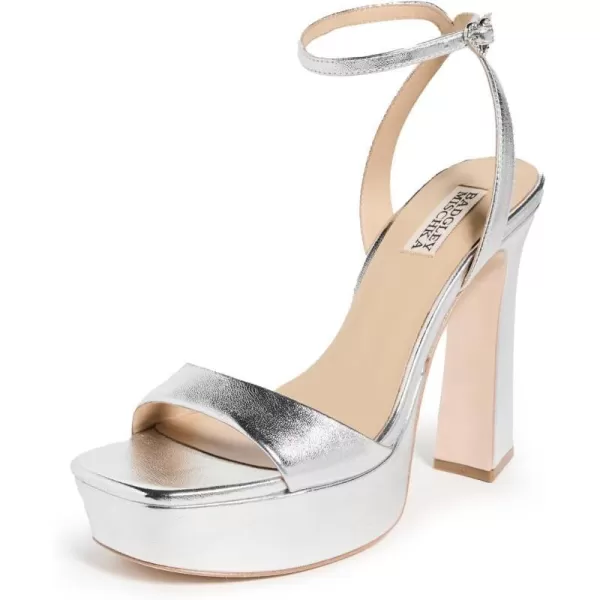 Badgley Mischka Womens CAIA Heeled SandalSilver