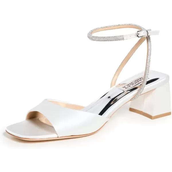 Badgley Mischka Womens Infinity Heeled SandalWhite Satin