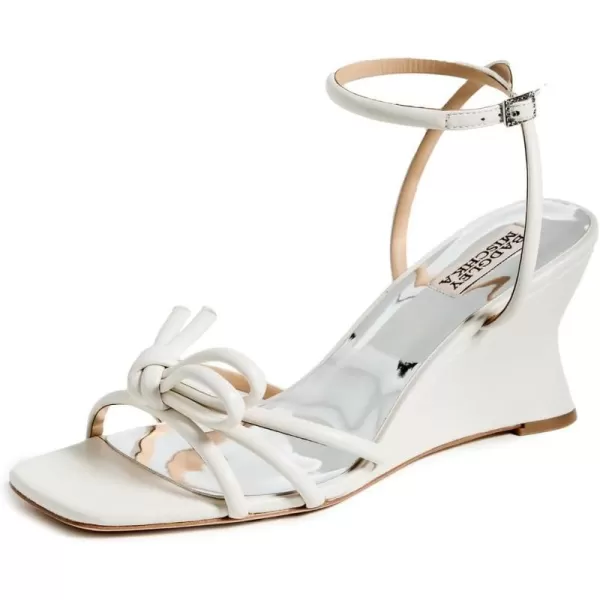 Badgley Mischka Womens Luciana Wedge SandalSoft White