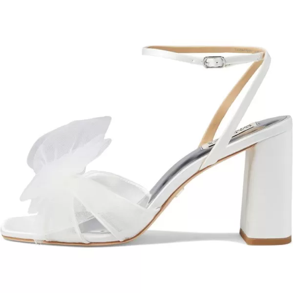 Badgley Mischka Womens Tess Heeled SandalWhite Satin