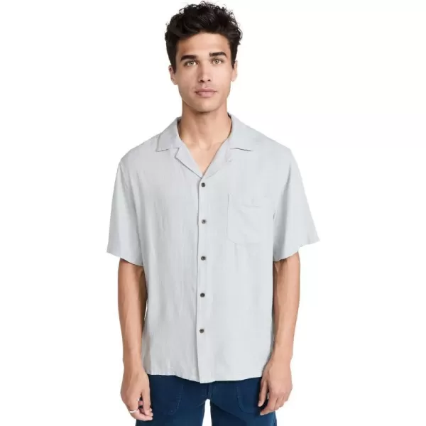 Banks Journal Brighton Short Sleeve Woven Shirt for Men Relaxed Fit Mens Casual Button Up with Chest PocketWashed Grey