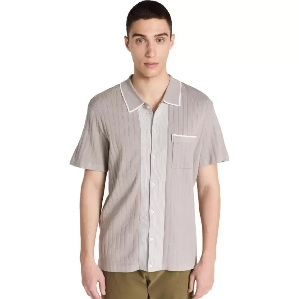 Banks Journal Mens Alfie Short Sleeve Knit ShirtCream