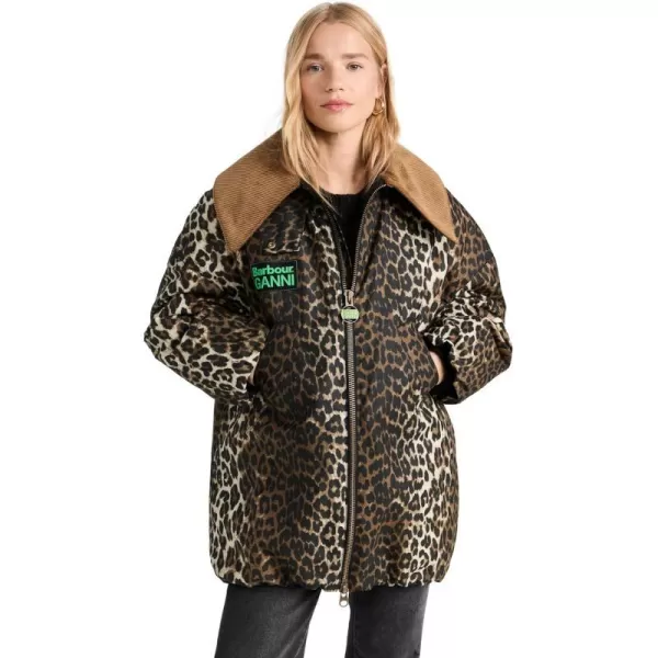 Barbour Womens x Ganni Printed BomberLeopard PrintClassic