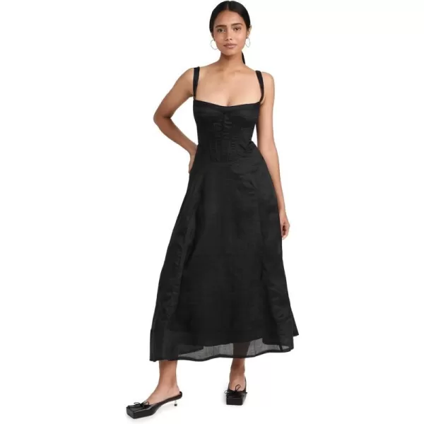 Bardot Womens Adaline Corset Midi DressBlack