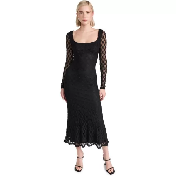 Bardot Womens Adoni Lace Midi DressBlack