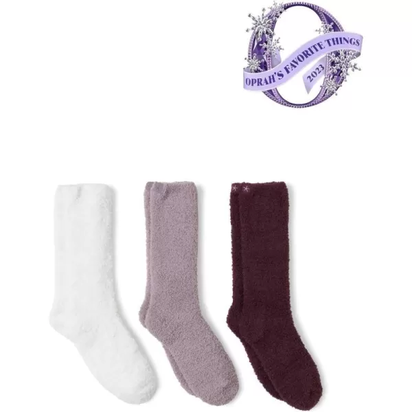 Barefoot Dreams Womens CozyChic 3 Pair Socks SetFig Multi