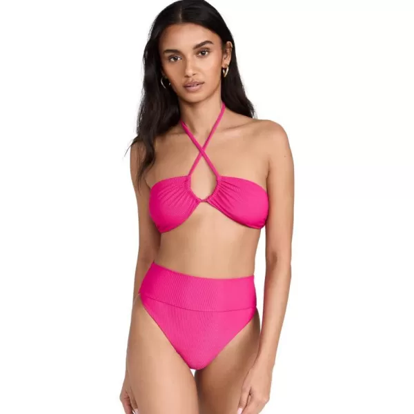 Beach Riot Womens Abby Bikini TopBright Fuchsia