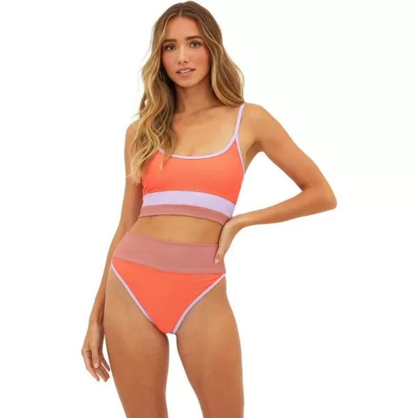 Beach Riot Womens Eva Bikini TopOasis Colorblock