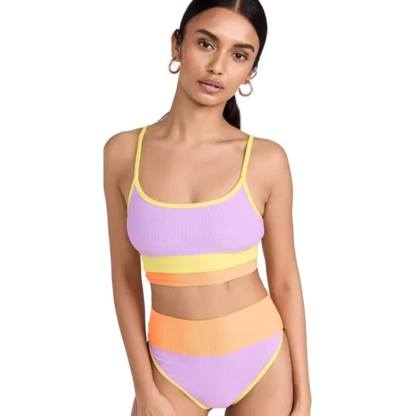 Beach Riot Womens Eva Bikini TopSundazed Color Block