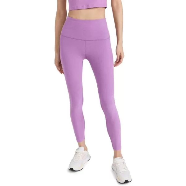 Beyond Yoga Womens High Waisted Midi LeggingsBright Iris Heather