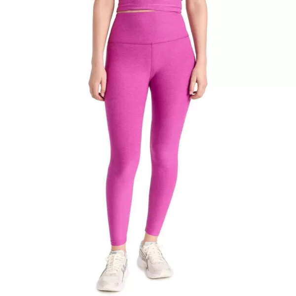 Beyond Yoga Womens Spacedye Caught in The Midi High Waisted LeggingsMagenta Heather