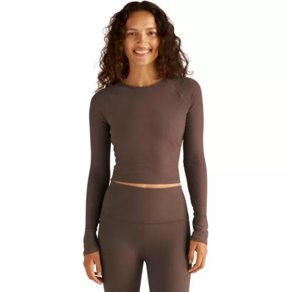 Beyond Yoga Womens Spacedye Enlighten Cropped PulloverTruffle Heather