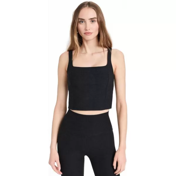 Beyond Yoga Womens Spacedye Impress Cropped TankDarkest Night