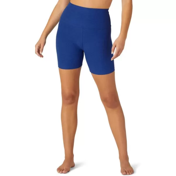 Beyond Yoga Womens Spacedye Keep Pace Biker ShortsElectric Royal Heather