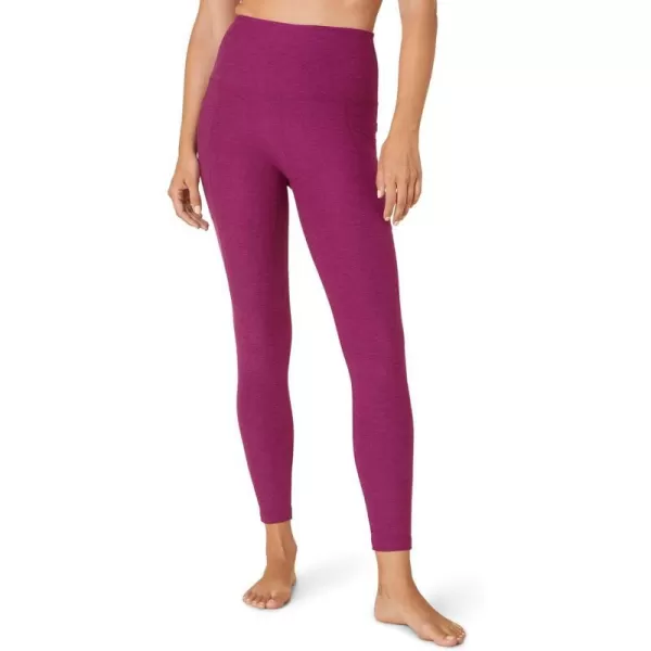 Beyond Yoga Womens Spacedye Out of Pocket High Waisted Midi LeggingsMagenta Heather