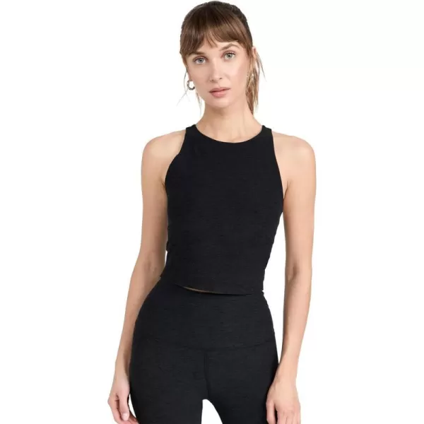 Beyond Yoga Womens Spacedye Refocus Cropped TankDarkest Night