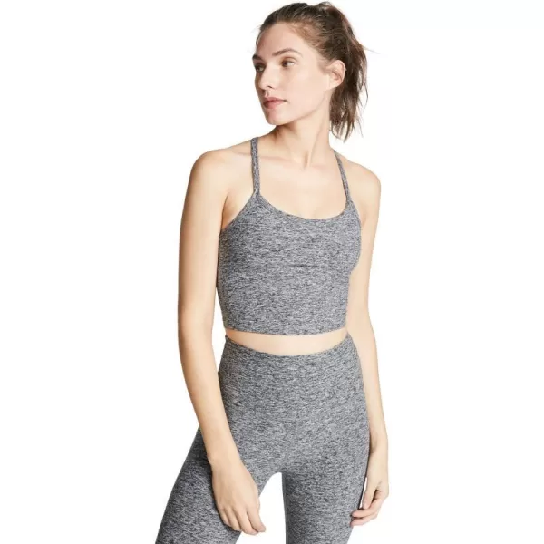 Beyond Yoga Womens Spacedye Slim Racerback Cropped TankBlackWhite Spacedye