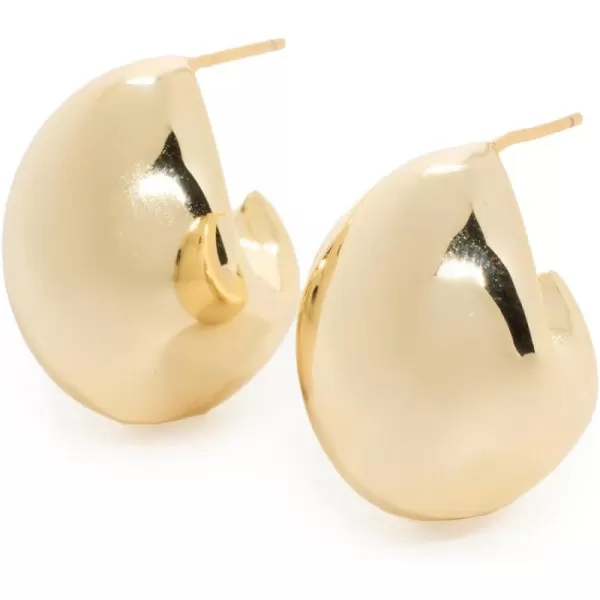 By Adina Eden Womens Chunky Graduated Hoop EarringsGold