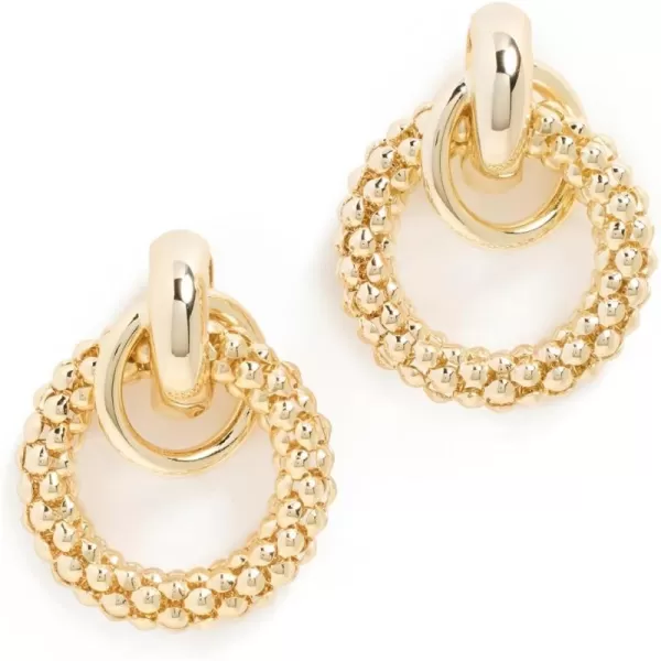 By Adina Eden Womens Dangling Interlocked Circles Stud EarringsGold