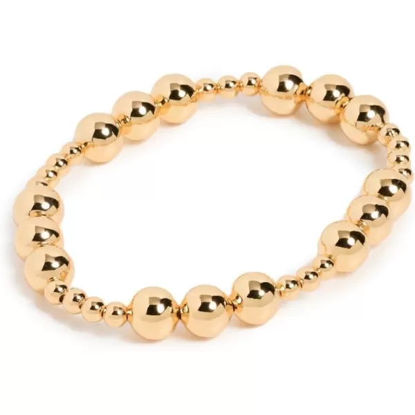 By Adina Eden Womens Small and Large Beaded Ball Stretch BraceletGold