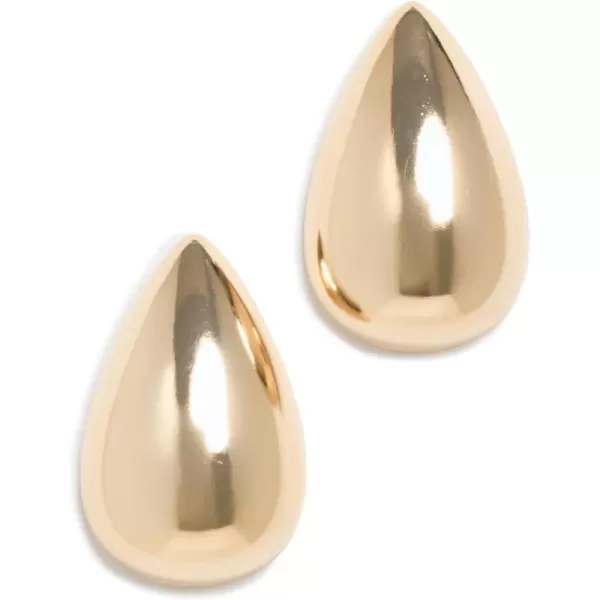 By Adina Eden Womens Solid Chunky Teardrop Hoop EarringsGold