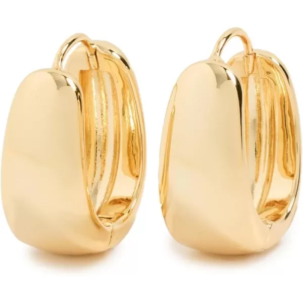 By Adina Eden Womens Solid Mini Super Wide Hoop EarringsGold