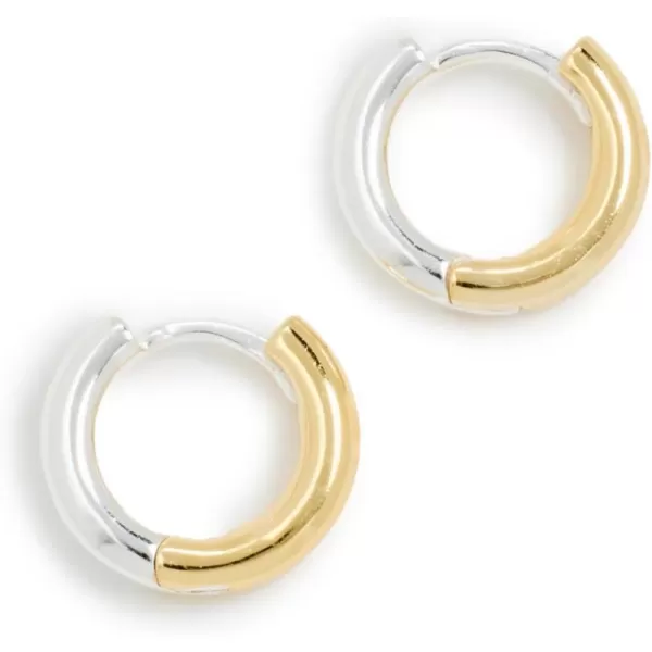 By Adina Eden Womens Solid Two Tone Chunky Huggie EarringsTwoTone