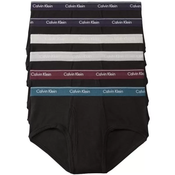 Calvin Klein Mens Cotton Classics Multipack BriefsBlack Bodies W Twilight Jet Grey Lost Blue Lost Blue Light Grey Heater Rasin Torte Wb