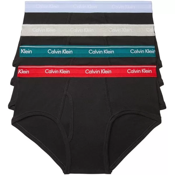 Calvin Klein Mens Cotton Classics Multipack BriefsBlack Bodies WMaya BluePrepster BlueGrey HeatherRustic Red