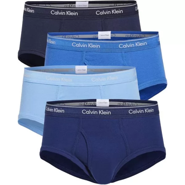 Calvin Klein Mens Cotton Classics Multipack BriefsBlue Assorted