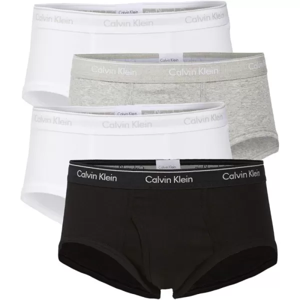 Calvin Klein Mens Cotton Classics Multipack BriefsGrey HeatherWhiteBlack