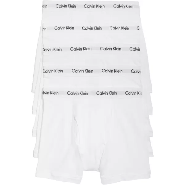 Calvin Klein Mens Cotton Stretch Low Rise Trunks5 White