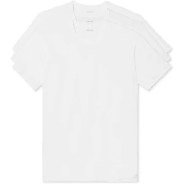 Calvin Klein Mens Cotton Stretch Undershirt Packs3 White  Crewneck