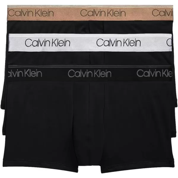 Calvin Klein Mens Micro Stretch 3Pack Low Rise TrunkBlack Body929