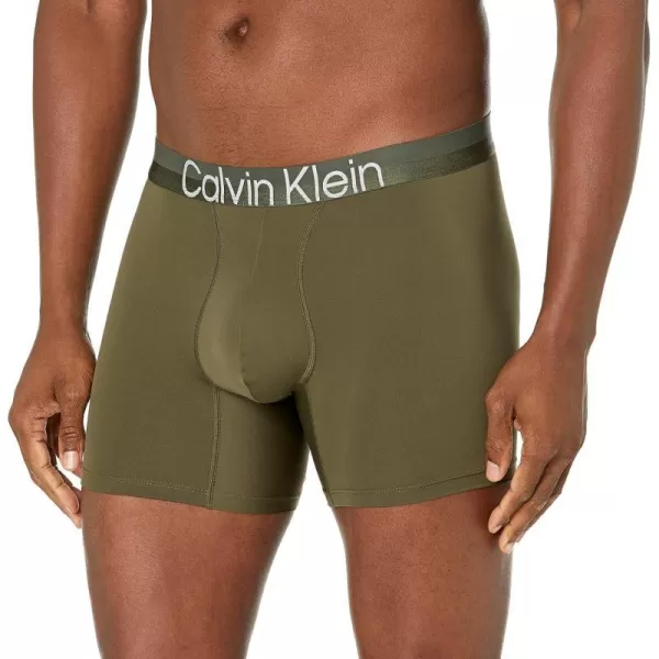 Calvin Klein Mens Modern Structure Micro Boxer BriefArmy Green