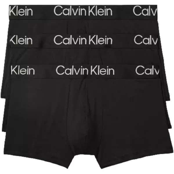 Calvin Klein Mens Trunk3 Black